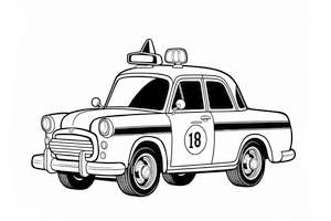 Radiowóz z numerem kolorowanka