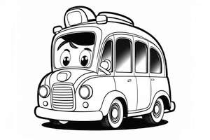 Radiowóz z oczmi kolorowanka