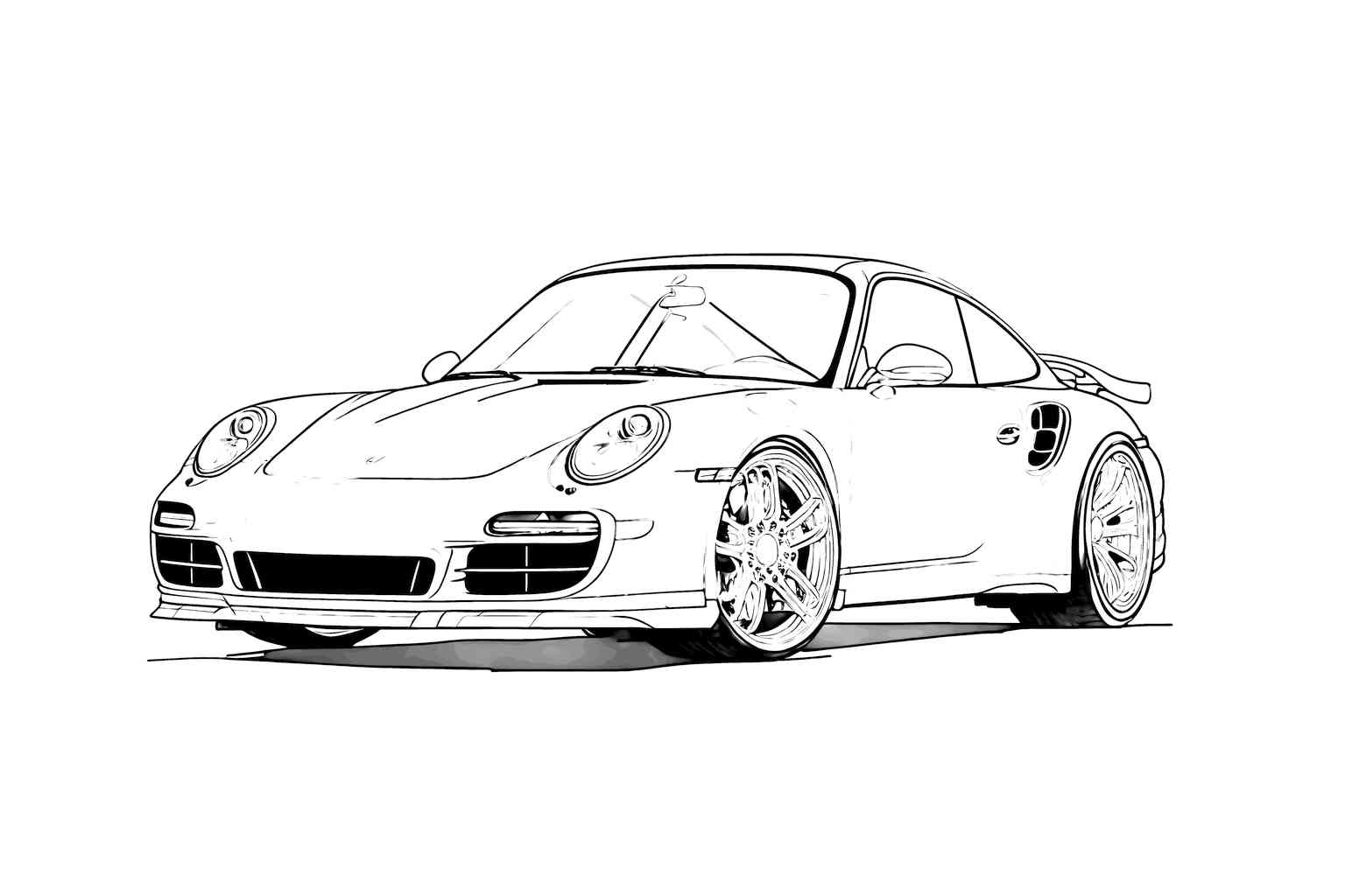 Porsche do pokolorowania