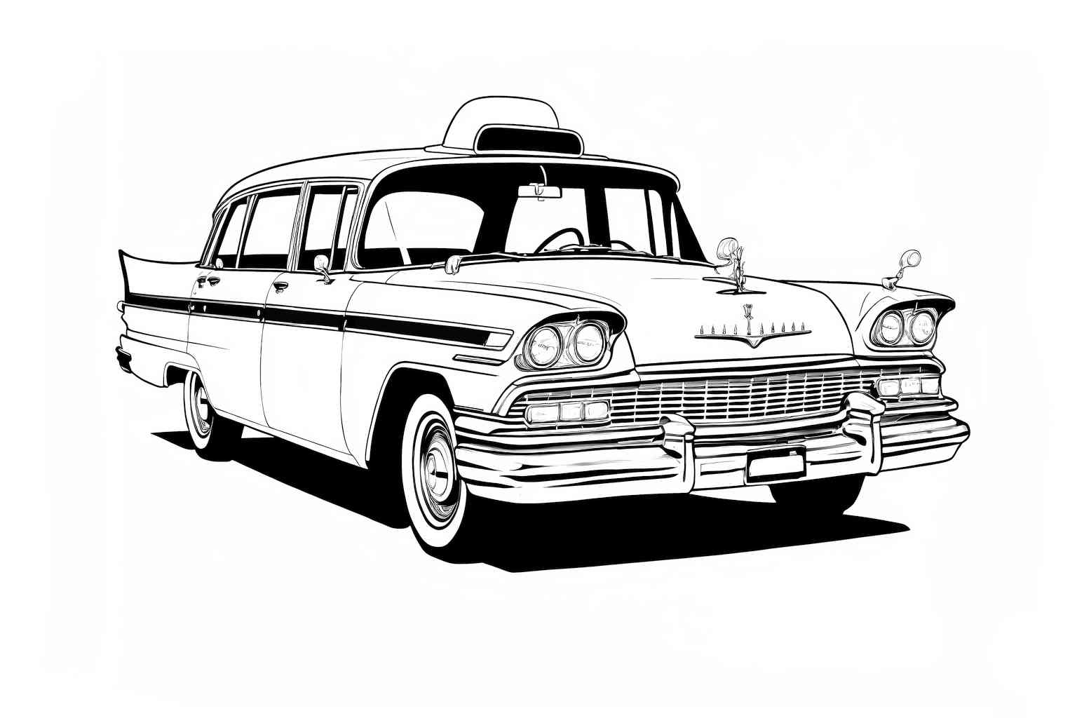 Taxi kolorowanka malowanka dla dziecka