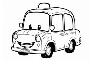 Taxi dla dzieci do malowania