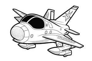 Samolot odrzutowy na kolorowance - odkrywaj tajniki lotnictwa