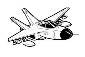 Samolot odrzutowy na kolorowance - pozwól swojemu dziecku na lotnicze przygody