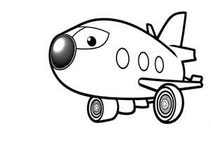 Kolorowanka z samolotem pasażerskim do wydruku - wyobraź sobie, że nim lecisz