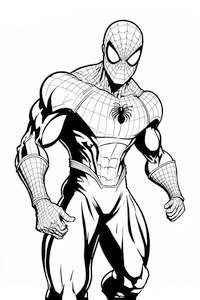 Spiderman jako bohater w kolorowance dla dziecka