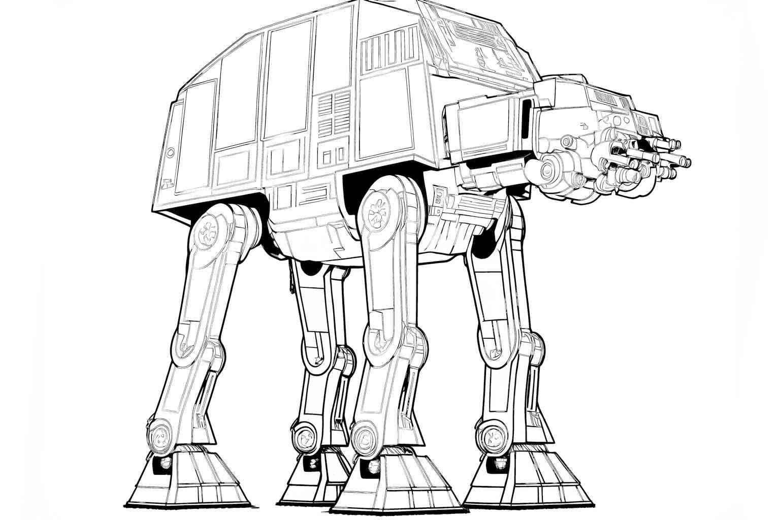 Kolorowanka z AT-AT do pokolorowania