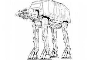 Kolorowanka jest fajna zabawa dla dzieci i fanów Star Wars