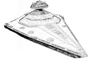 Koloruj swój własny gwiezdny niszczyciel z uniwersum Star Wars, do druku