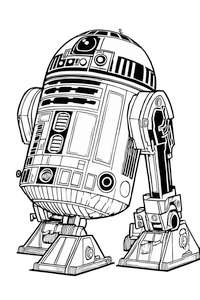 Dla małych fanów Star Wars - kolorowanka R2D2 do druku dla dziecka