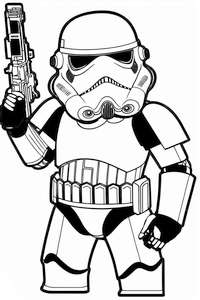 Zabawa dla malucha: kolorowanka szturmowca Imperium z 