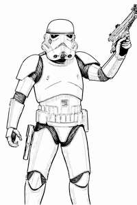 Wydrukuj i pokoloruj szturmowca Imperium dla dziecka