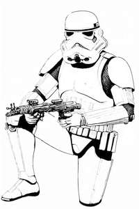 Kolorowanka ze Szturmowcem do wydruku dla dziecka