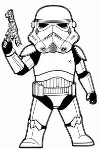 Pomaluj z dzieckiem kolorowankę szturmowca z gwiezdnych wojen